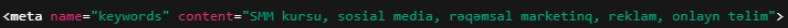 meta keywords