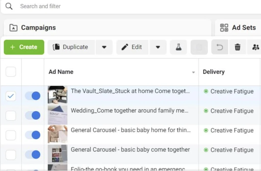creative ad fatigue