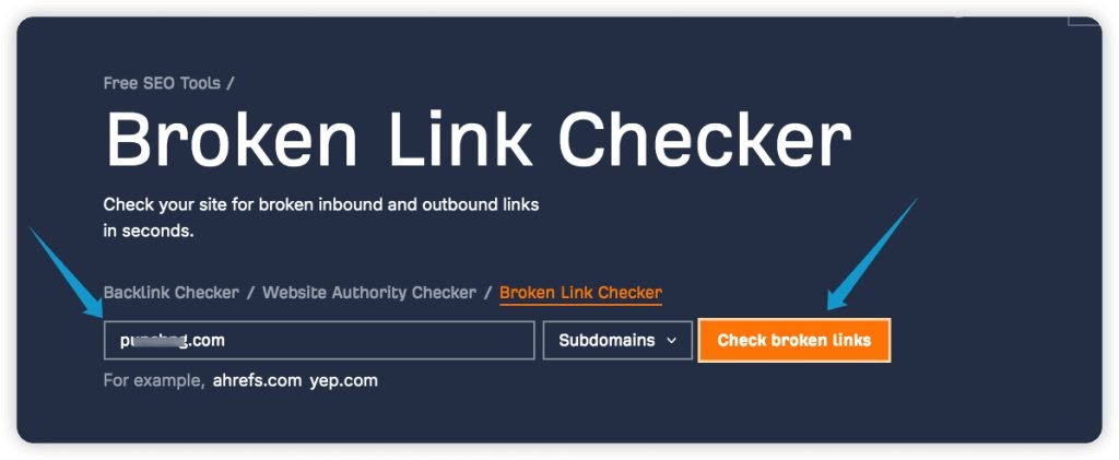 broken link ahrefs